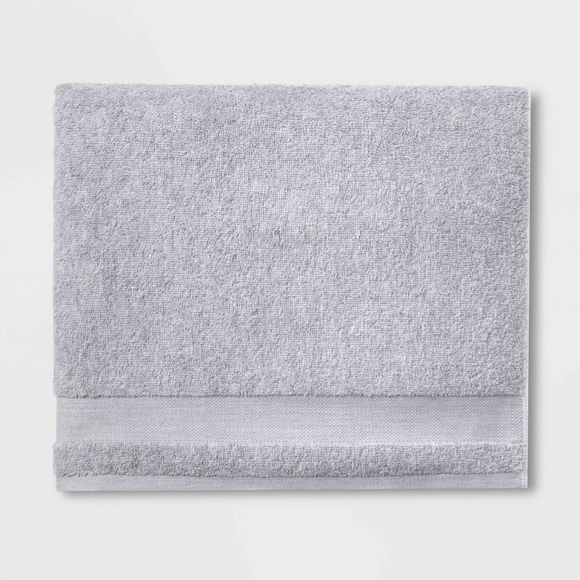 NWT Bath & Hand Towel Set Solid Light Gray - Picture 5 of 5